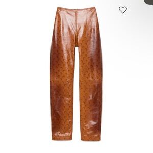 Marine Serre Reddish-Brown Patterned Trousers